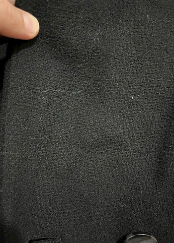 Siyah Düğmeli Uzun Kaban - Görsel 3