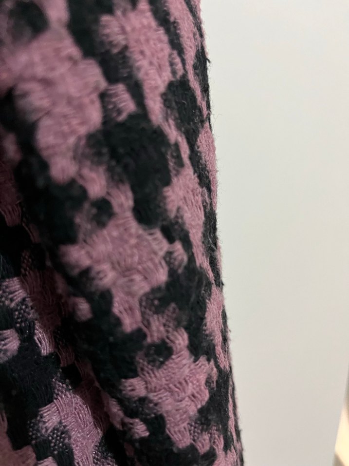 Düğmeli Pembe  siyahlı kışlık Kadın Blazer Ceket - Görsel 3