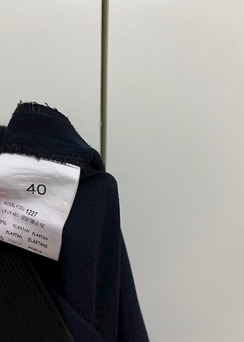 Lacivert Kadın Kumaş Pantolon - Ofis Şıklığı - Görsel 4