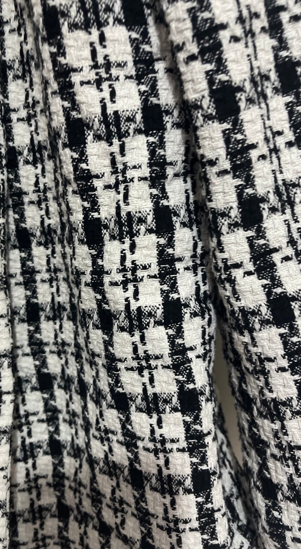 Düğmeli Ekoseli Kadın Blazer Ceket - Görsel 4