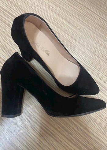 36 Beden Siyah Stiletto Topuklu Kadın Ayakkabı