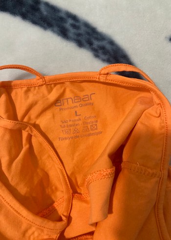 l Beden Turuncu İnce Askılı Kadın Bralet