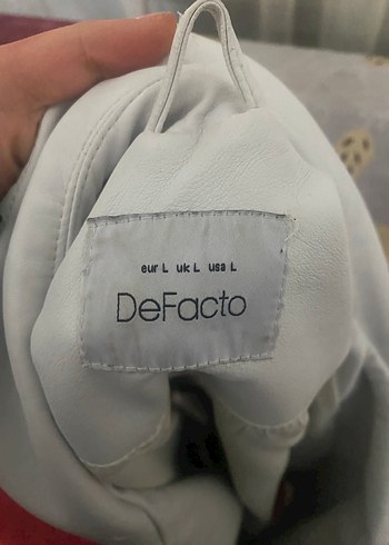 Beyaz Kemerli Deri Kadın Ceket - Görsel 3