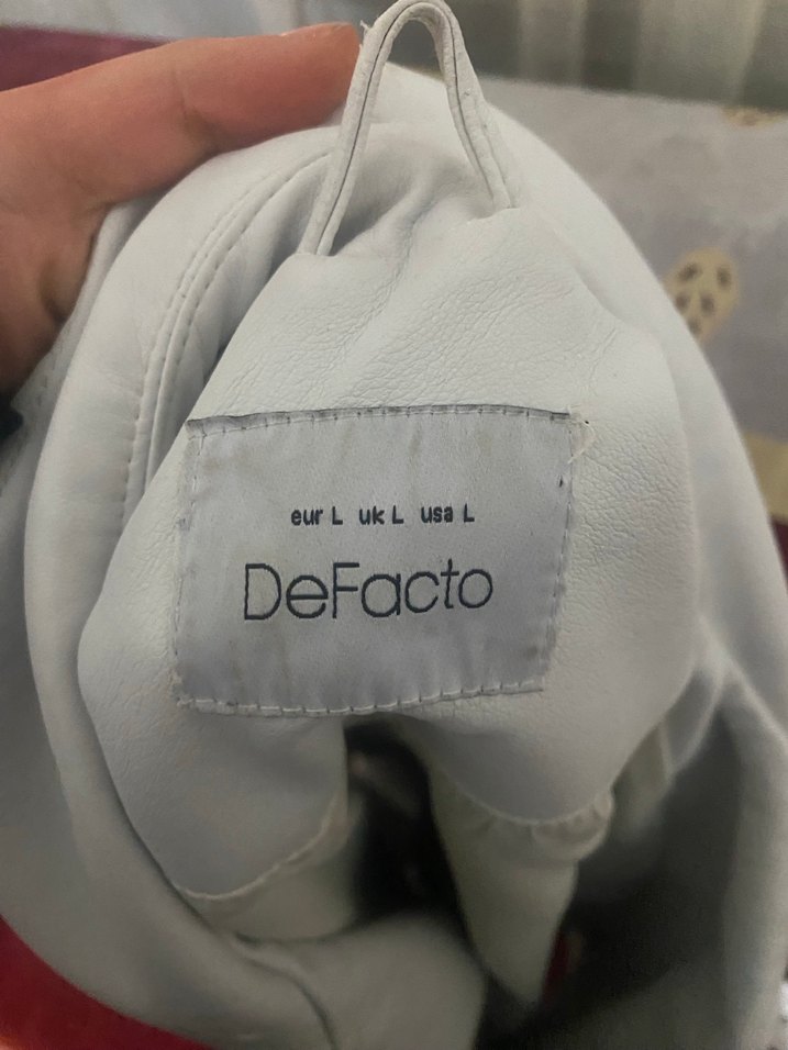 Beyaz Kemerli Deri Kadın Ceket - Görsel 3