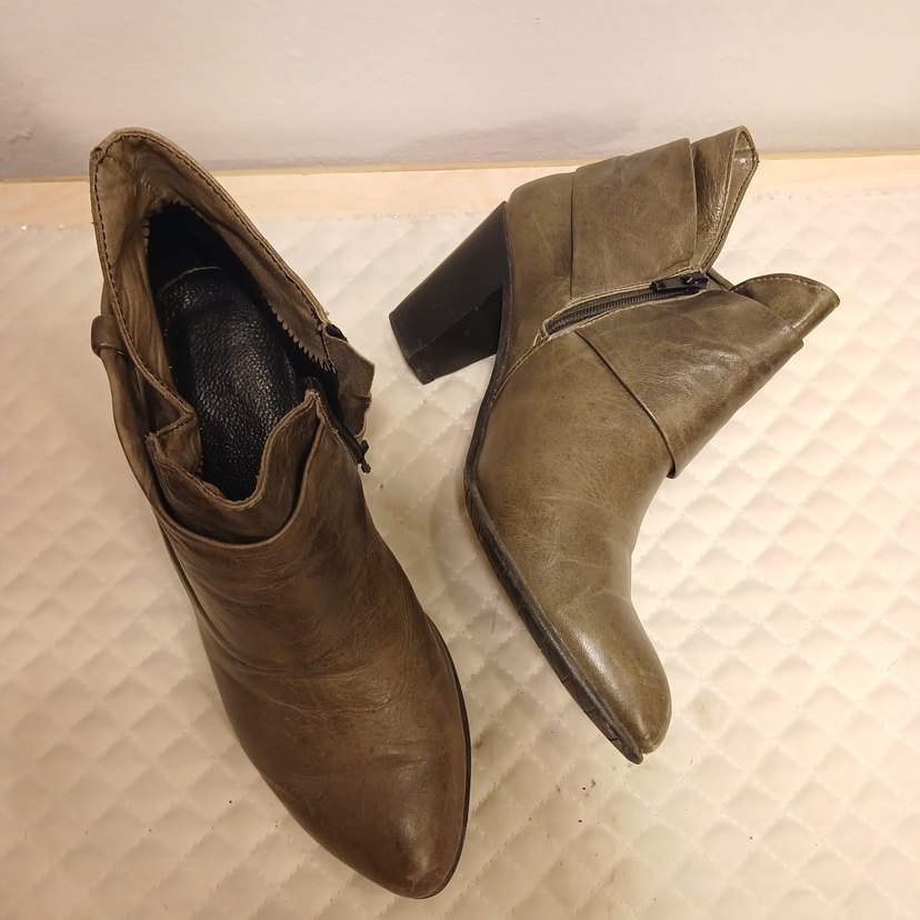 Haki Gerçek Deri Kadın 
Topuklu BOT - Görsel 3