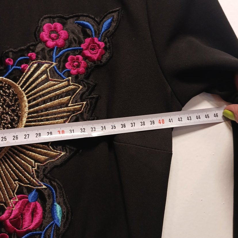 Boncuk İşlemeli Uzun Kollu Bohem Elbise - Görsel 3