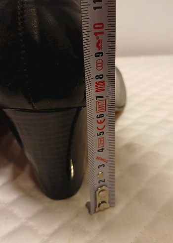 Siyah KalınTopuklu İçi dışı Gerçek Deri Kadın Klasik Ayakkabı - Görsel 5