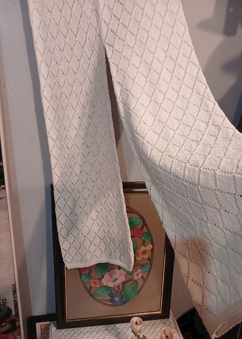 Dantel Detaylı KremTriko Kadın Pantolon - Görsel 2