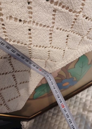 Dantel Detaylı KremTriko Kadın Pantolon - Görsel 5