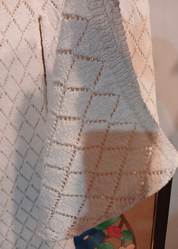 Dantel Detaylı KremTriko Kadın Pantolon - Görsel 6