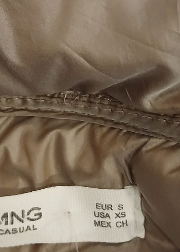 Bej ( Toprak rengi )Fermuarlı şişme Kadın Mont - Görsel 6