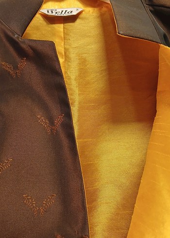 Düğmeli Vintage Nakışlı Kadın Ceket - Görsel 4