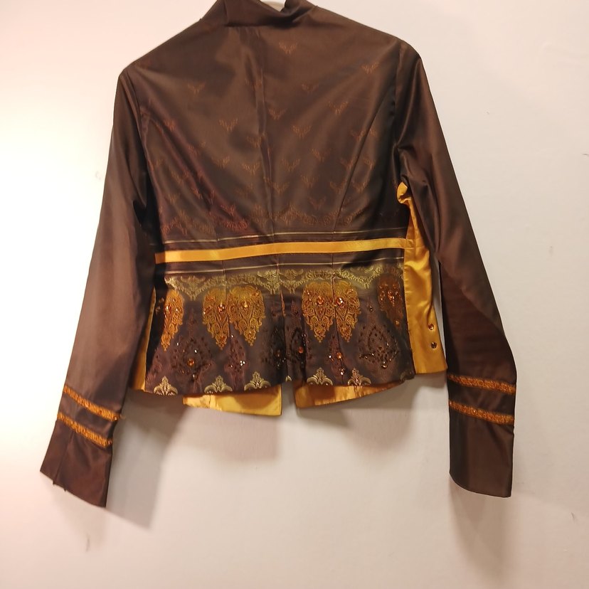 Düğmeli Vintage Nakışlı Kadın Ceket - Görsel 2