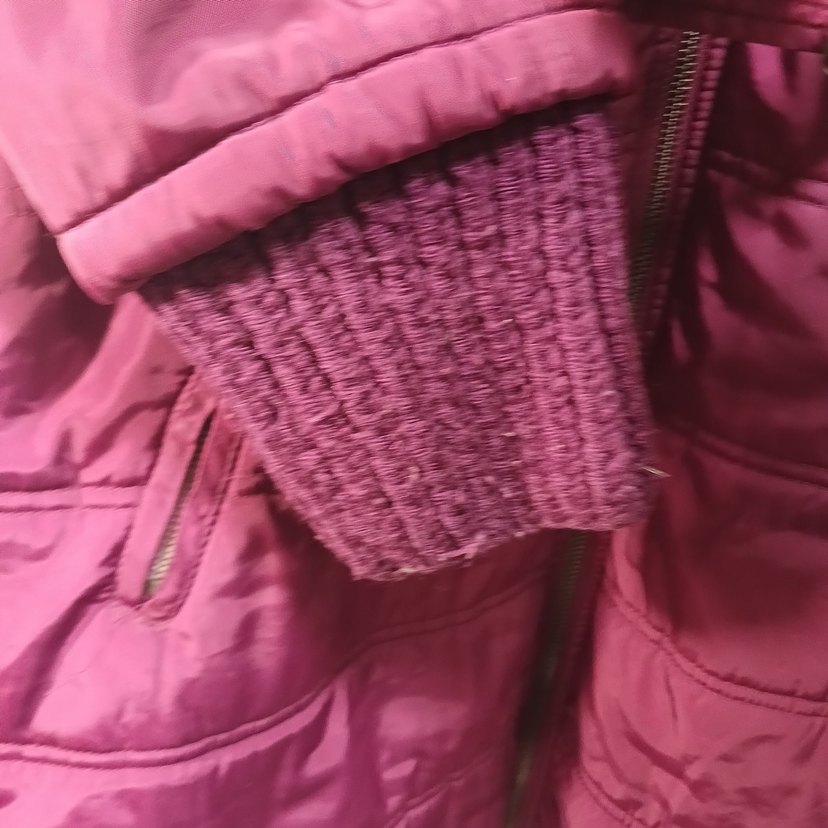 Mürdüm mor gibi Düğmeli Kız Çocuk şişme Mont - Görsel 5