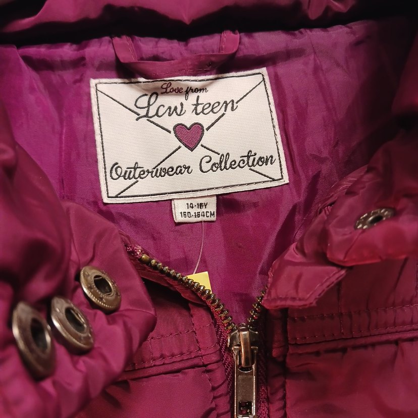 Mürdüm mor gibi Düğmeli Kız Çocuk şişme Mont - Görsel 2