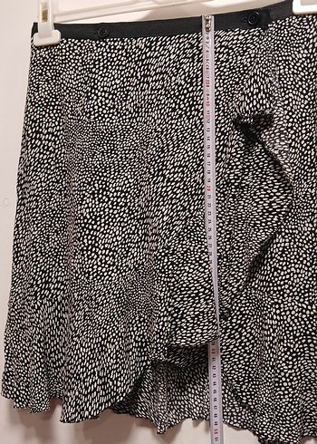 Siyah Beyaz Zebra Desenli Mini Etek - Görsel 4