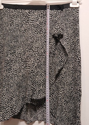 Siyah Beyaz Zebra Desenli Mini Etek - Görsel 5