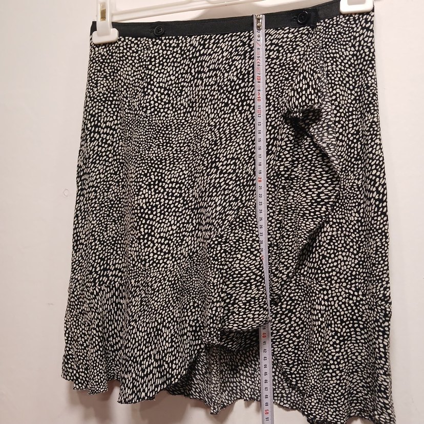 Siyah Beyaz Zebra Desenli Mini Etek - Görsel 4