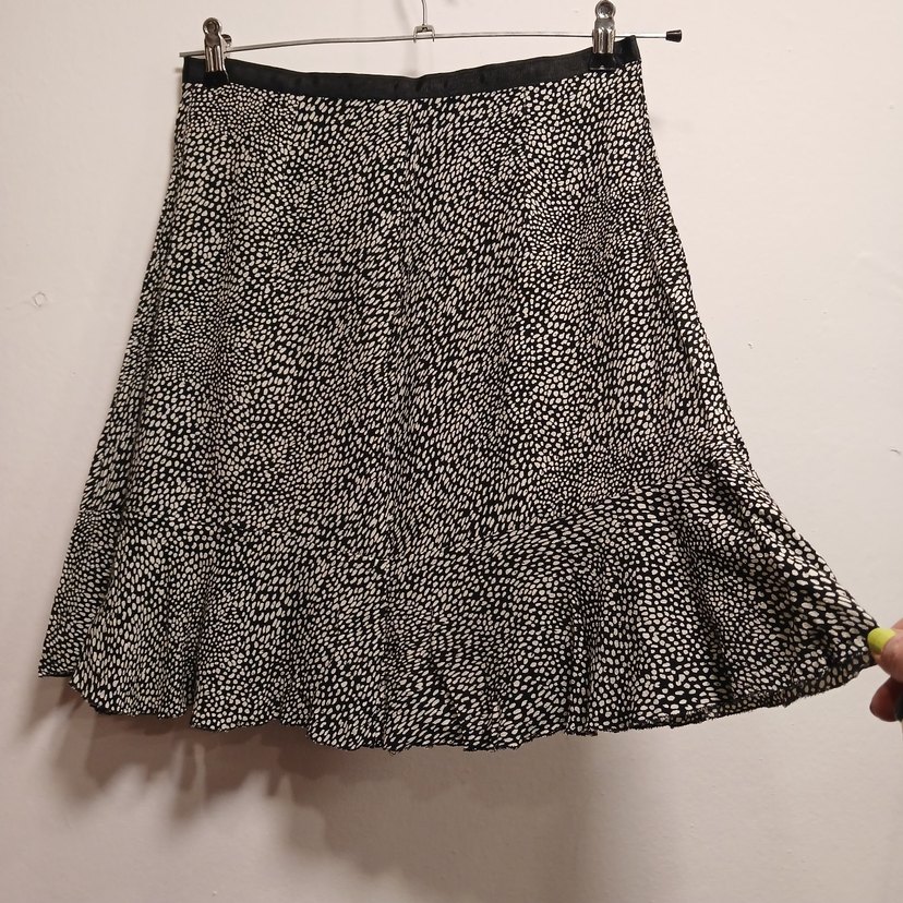 Siyah Beyaz Zebra Desenli Mini Etek - Görsel 3