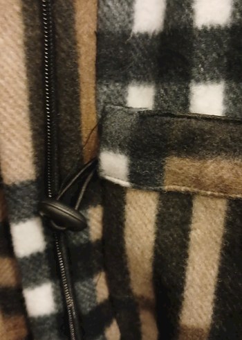 Kahverengi Ekose Mini Kadın Gömlek - Görsel 5