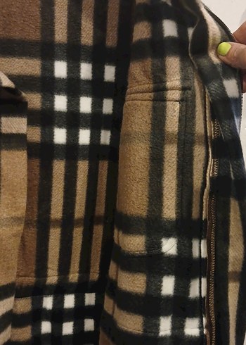 Kahverengi Ekose Mini Kadın Gömlek - Görsel 3