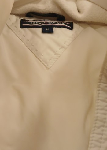 TOMMY HİLFİGER Kürk Detaylı Beyaz Kadın Kışlık Mont - Görsel 5