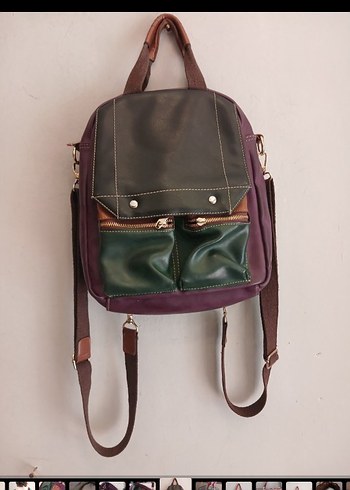 Kahverengi Gerçek Deri Kadın Sırt Çantası - Görsel 6