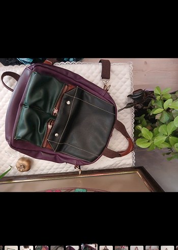 Kahverengi Gerçek Deri Kadın Sırt Çantası - Görsel 5