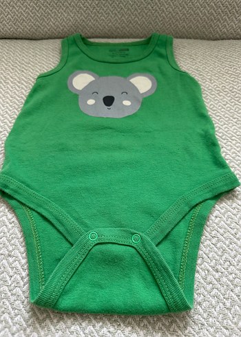 Yeşil Baskılı Erkek Bebek Kolsuz Çıtçıtlı Body - Görsel 3