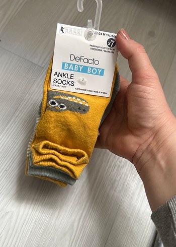 Erkek Çocuk Sarı ve yeşil Çorap Seti - Görsel 2