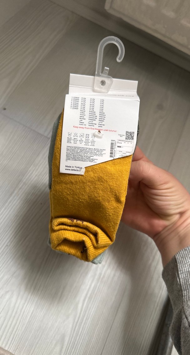 Erkek Çocuk Sarı ve yeşil Çorap Seti - Görsel 3