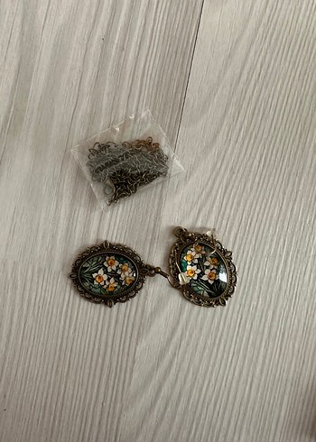 Nakışlı Mini Bohem Zincir Kolye ve küpe