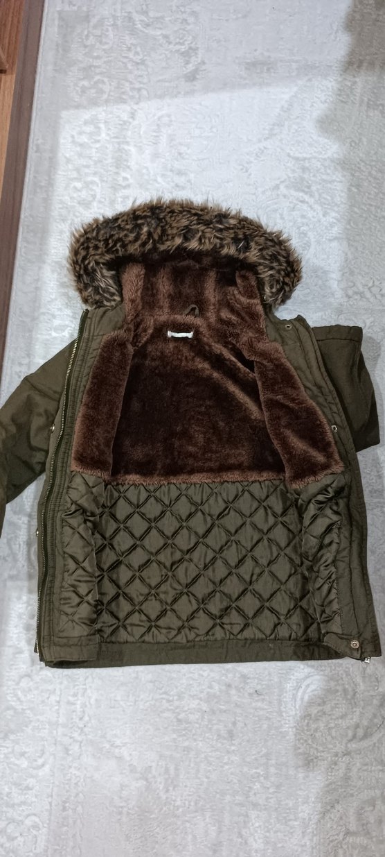 Kahverengi Kürklü  Çocuk Mont - Görsel 2