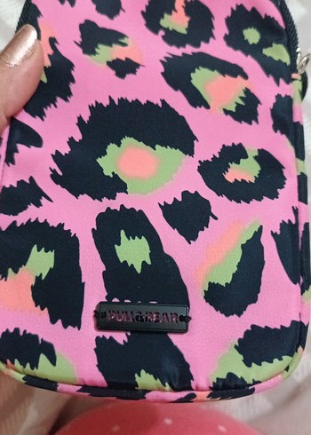 Kadın Pembe Leopar Desenli Çapraz Çanta - Görsel 2