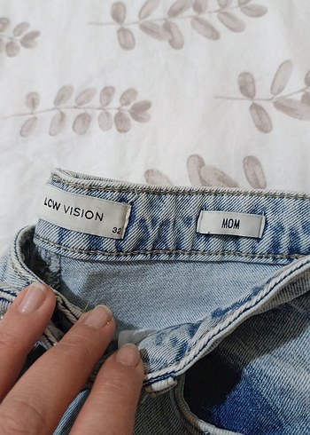 mavi Renk mom kesim Kadın Denim Pantolon - Görsel 4