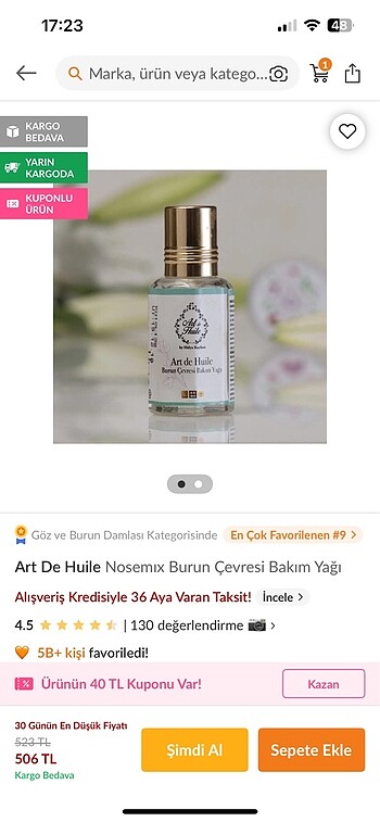 Beden Renk Hülya kayhan Nosemıx burun bakım yağı