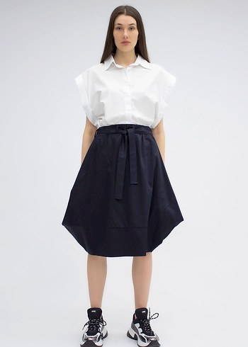 vdr Siyah Kemerli Mini Kadın Etek - Görsel 3