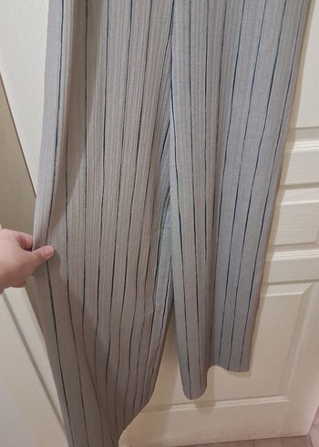 Zara Bej Çizgili V Yaka Tulum - Görsel 7