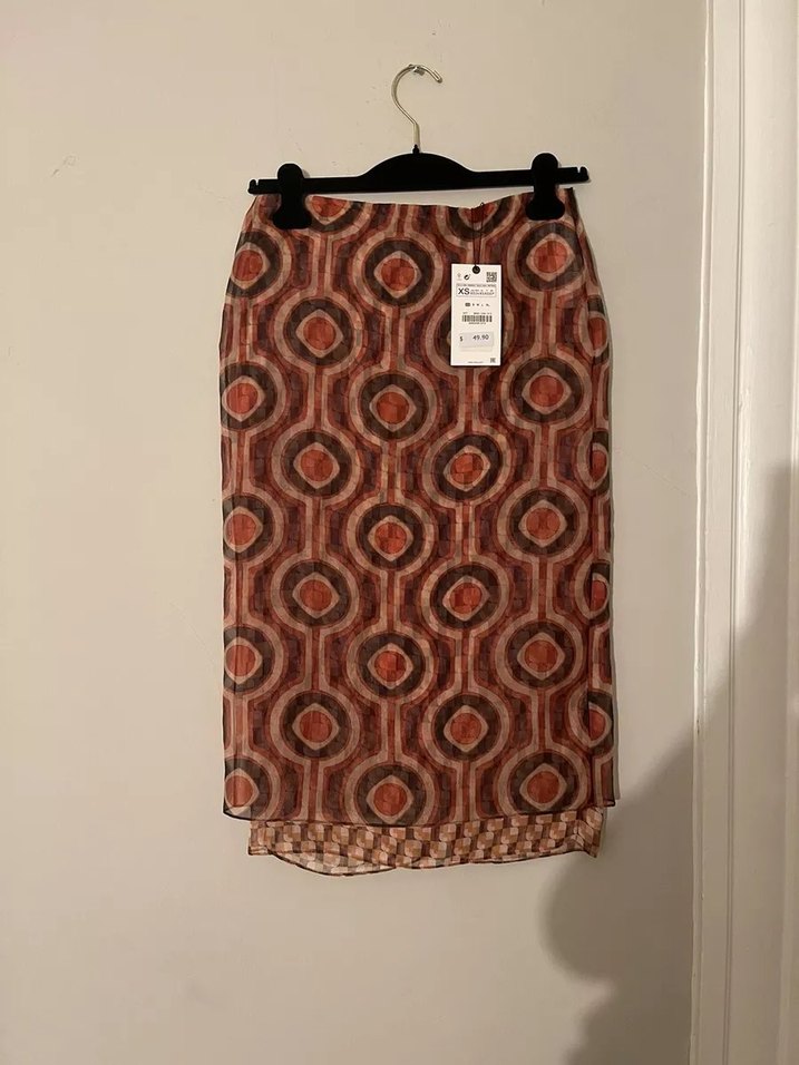 zara tül desenli etek - Görsel 3