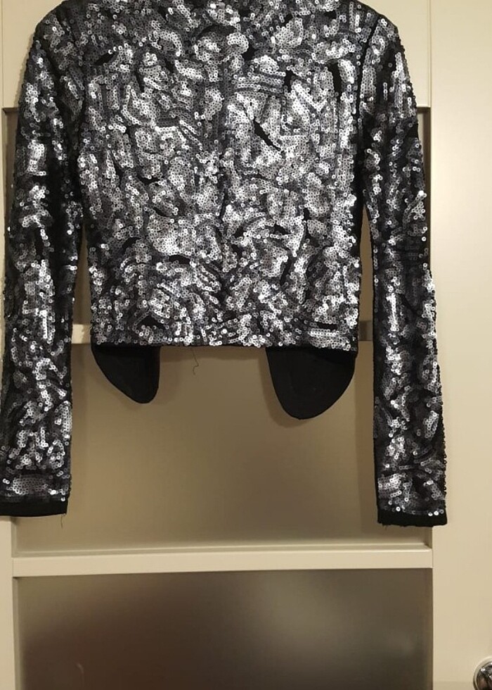 Mango payetli gece ceketi - Görsel 2