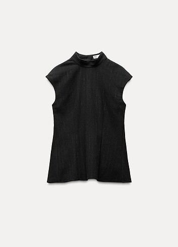 xs Beden siyah Renk ZW COLLECTION DİPLOMATİK ÇİZGİLİ YELEK ÜST