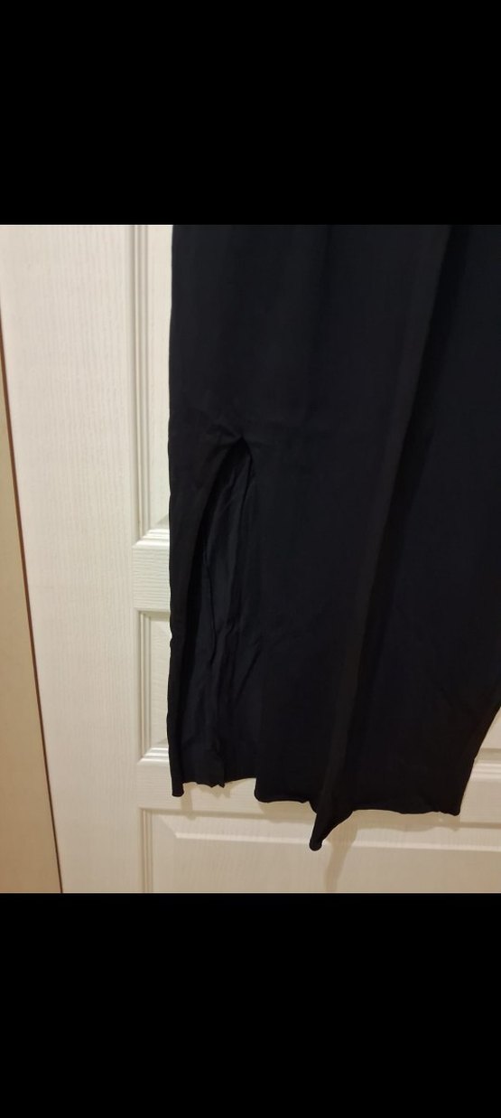 Siyah Baskılı Uzun Tişört Elbise - Görsel 2