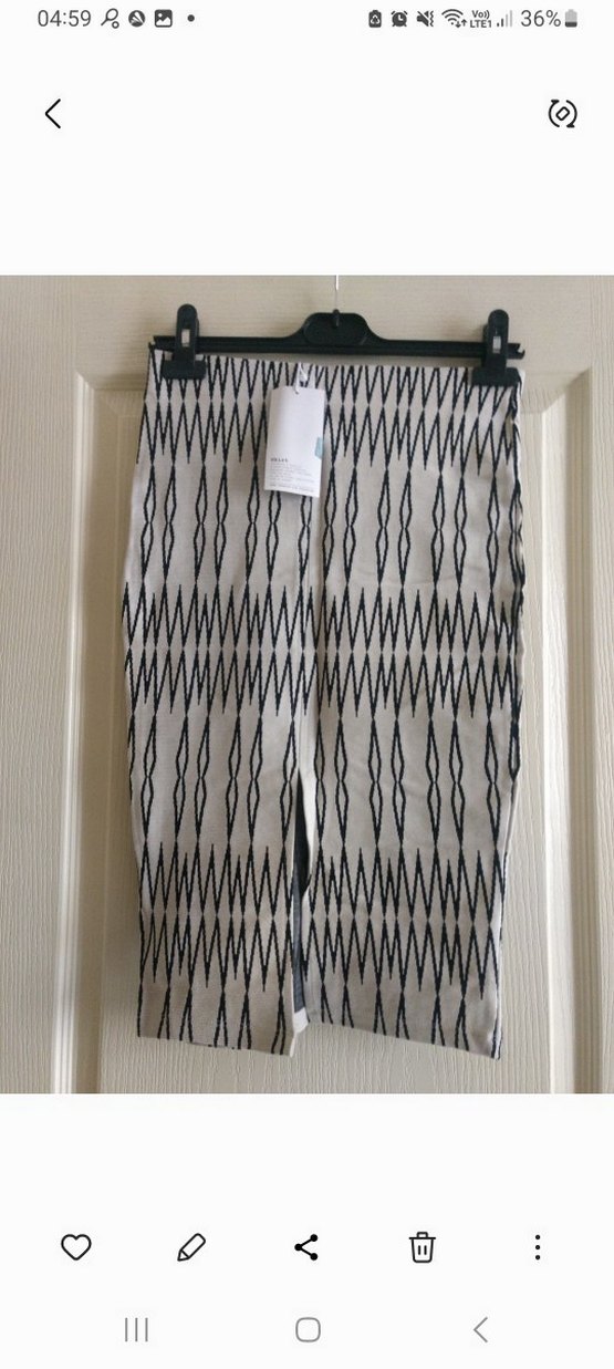 Zara Desenli Kalem Etek - Görsel 3