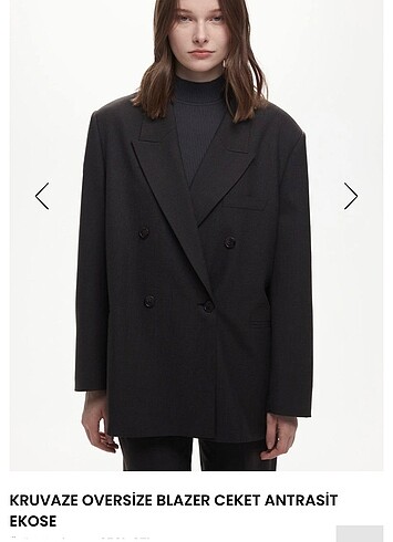 Manuka kruvaze oversize blazer