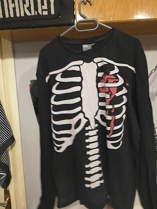 Skeleton Heart uzun kollu tshirt 