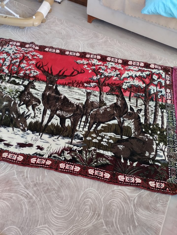 Bordo Desenli Çocuk Battaniyesi - Görsel 2