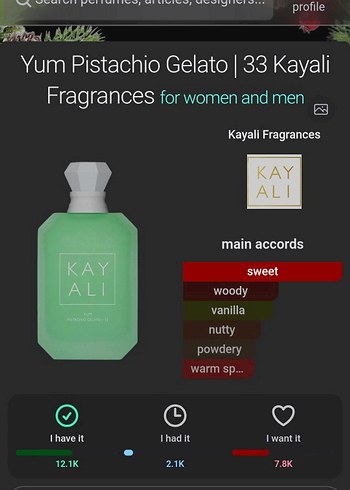 Muscent Kayali Yum Pistachio Gelato - Görsel 3