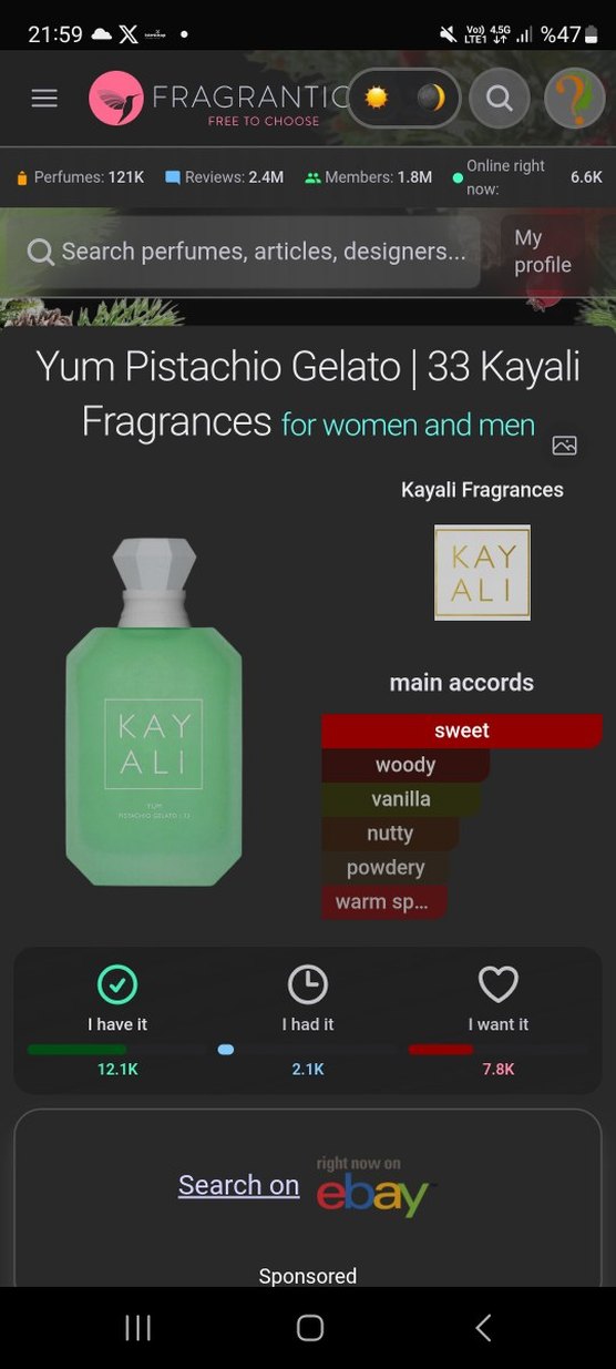 Muscent Kayali Yum Pistachio Gelato - Görsel 3