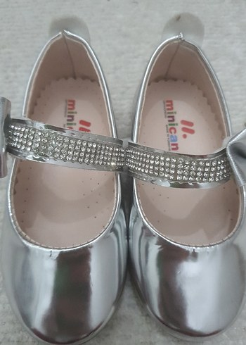 Kız Çocuk Gri Metalik Tokalı Babet - Görsel 5