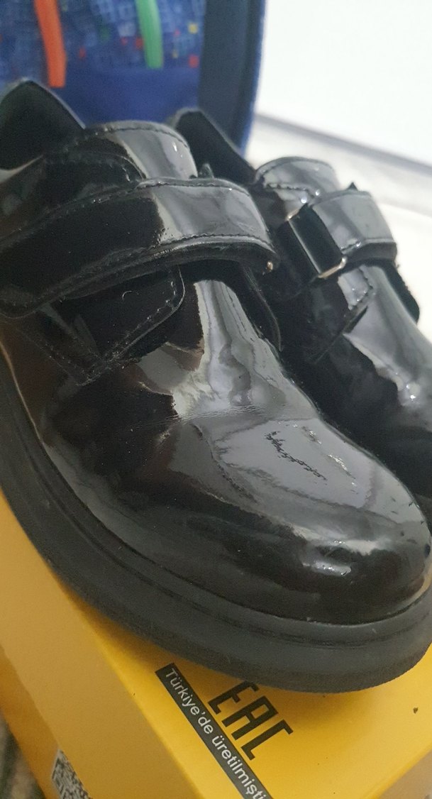 Erkek Çocuk Siyah Rugan Tokalı Ayakkabı - Görsel 4